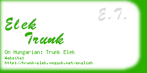 elek trunk business card